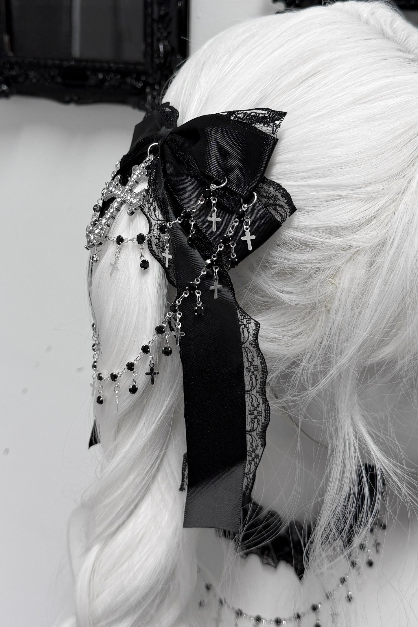 ゴシックレースラインストーンヘアアクセサリー