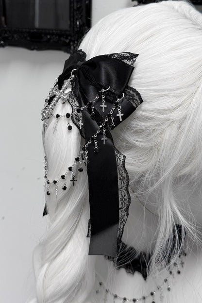 ゴシックレースラインストーンヘアアクセサリー