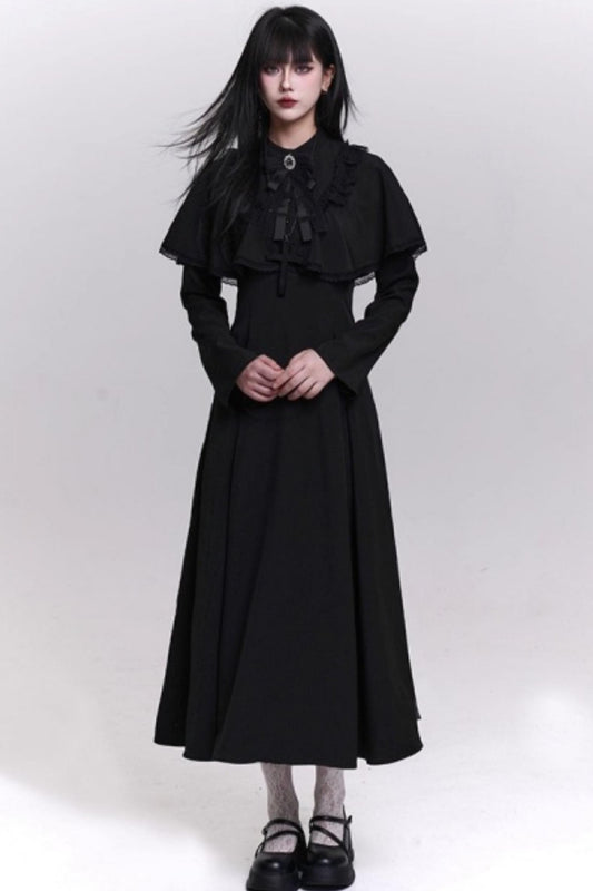 Gothic Black Long Dress
