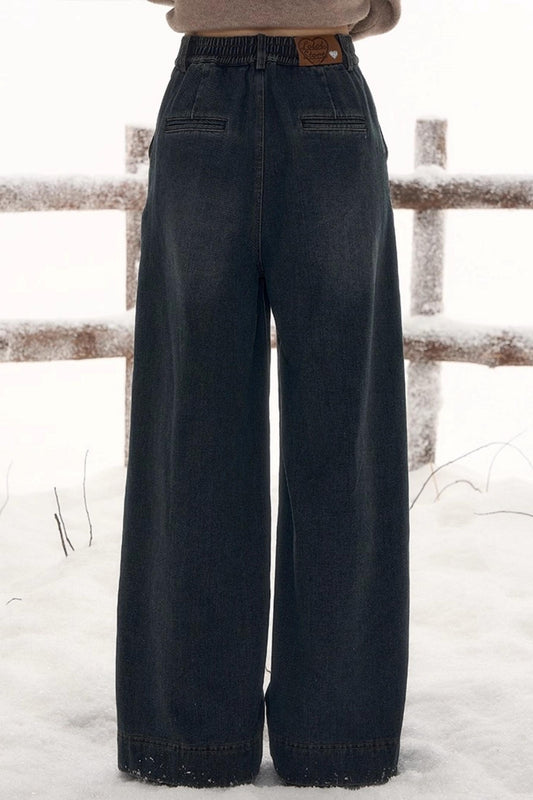 Osh wide-leg denim pants