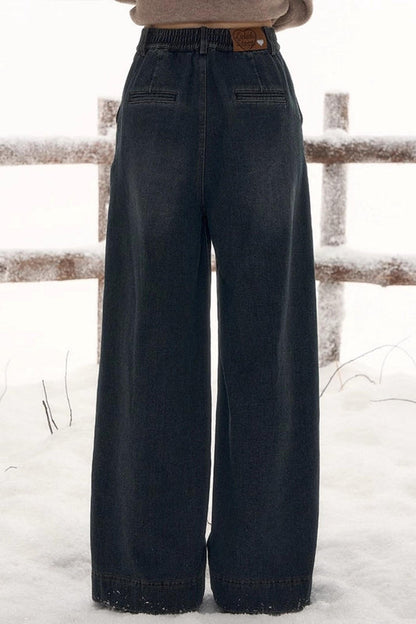 Osh wide-leg denim pants
