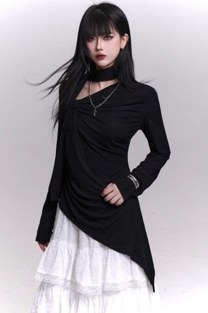 ブラックゴシックロングスリーブトップ