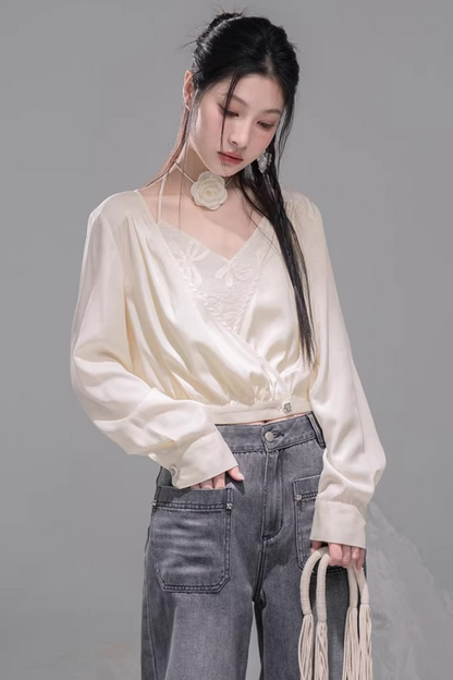 テーラリングトップス+ホルターネックベスト