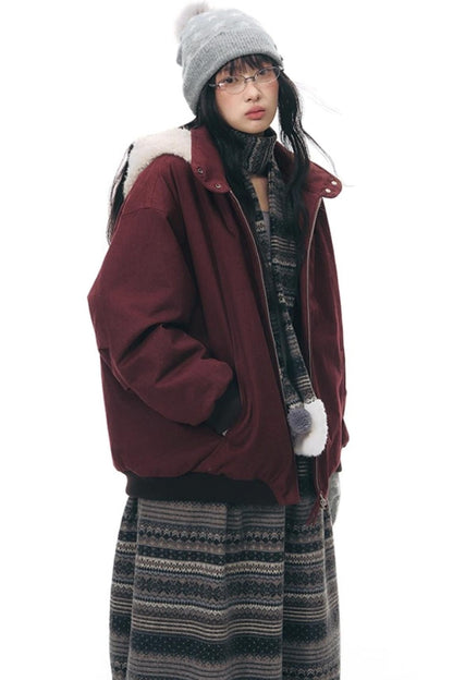 ダークレッドルーズジャケット