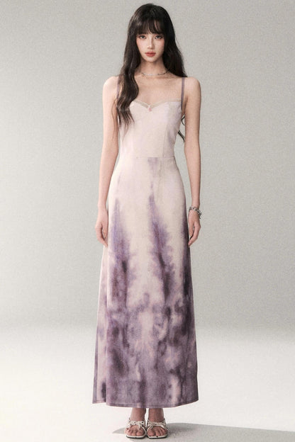Lila-Abendbrise-Kleid