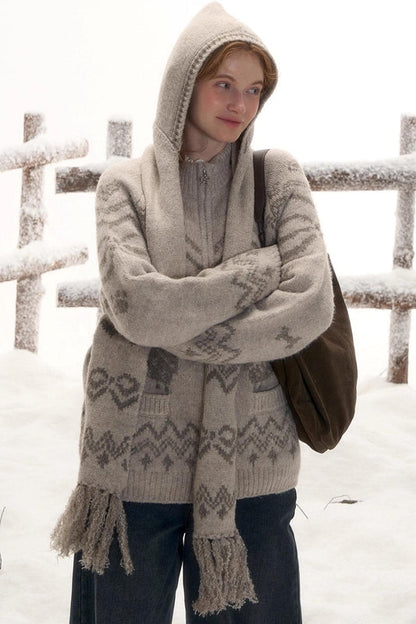 Retro Mode Design Scarf Hat