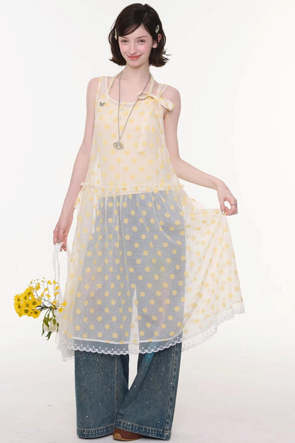 Abito in maglia a pois dolce