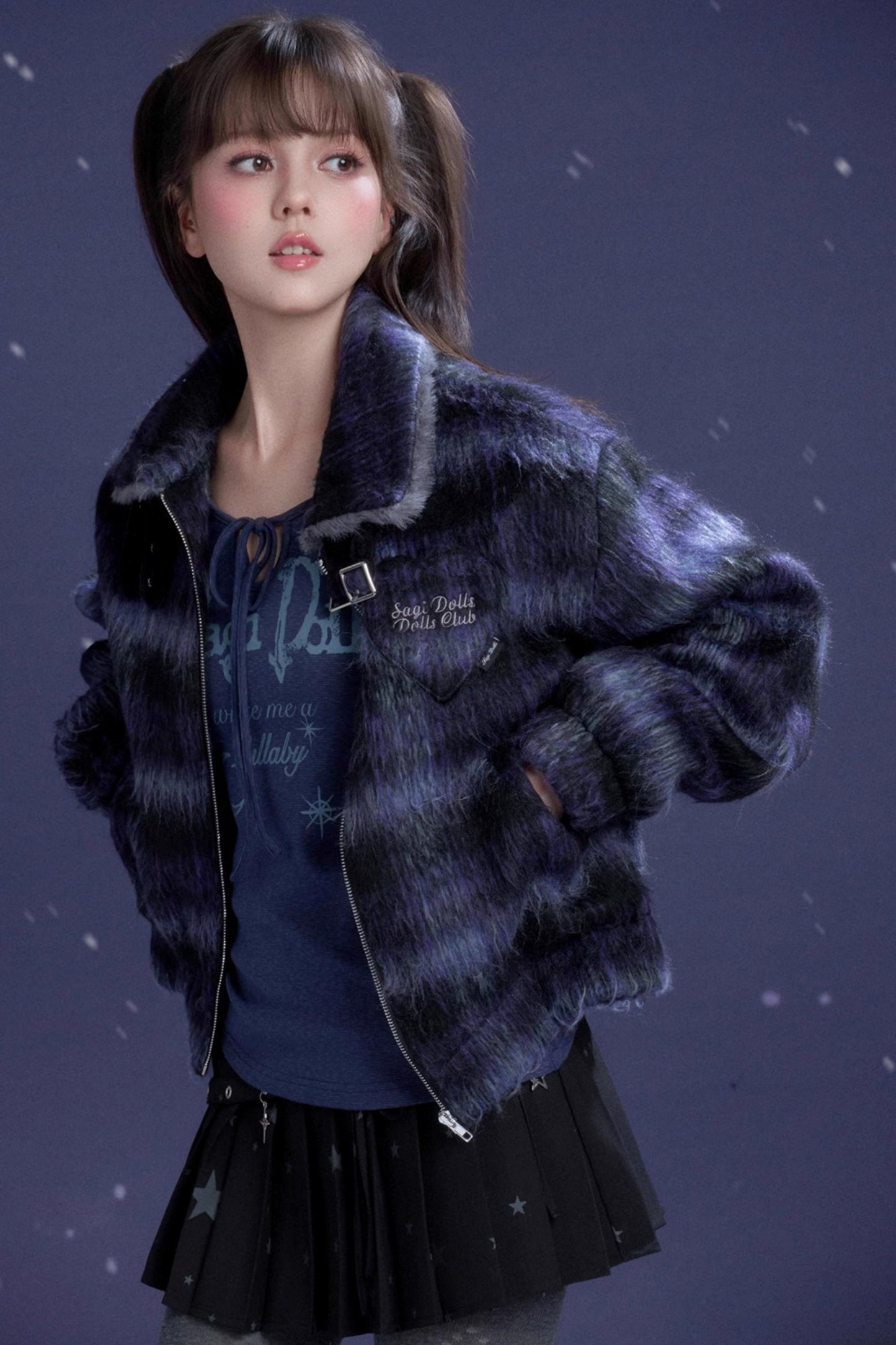 Check High Neck Jacket