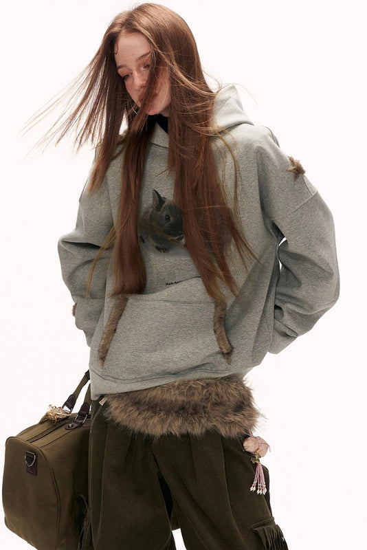 スターレビットフーデッドスウェット