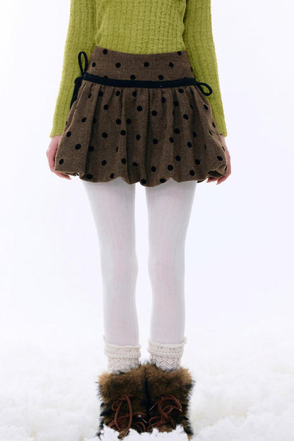 レトロポルカドットスカート