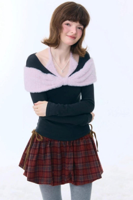 プラッシュボウホルタートップ