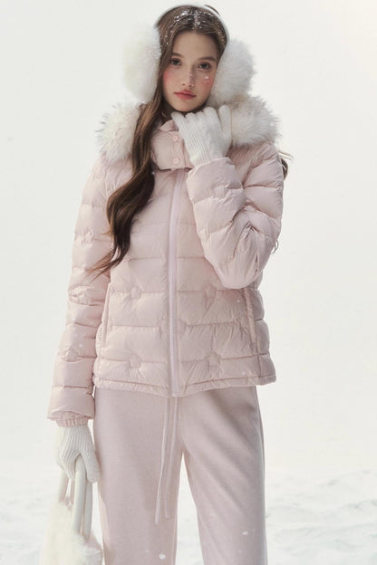 Quilted Sweet Hooded Down Jacket