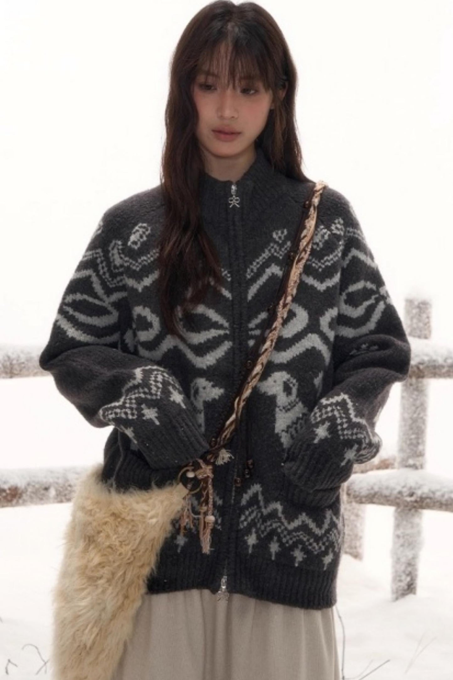 パピージップカーディガン+ハットスカーフ