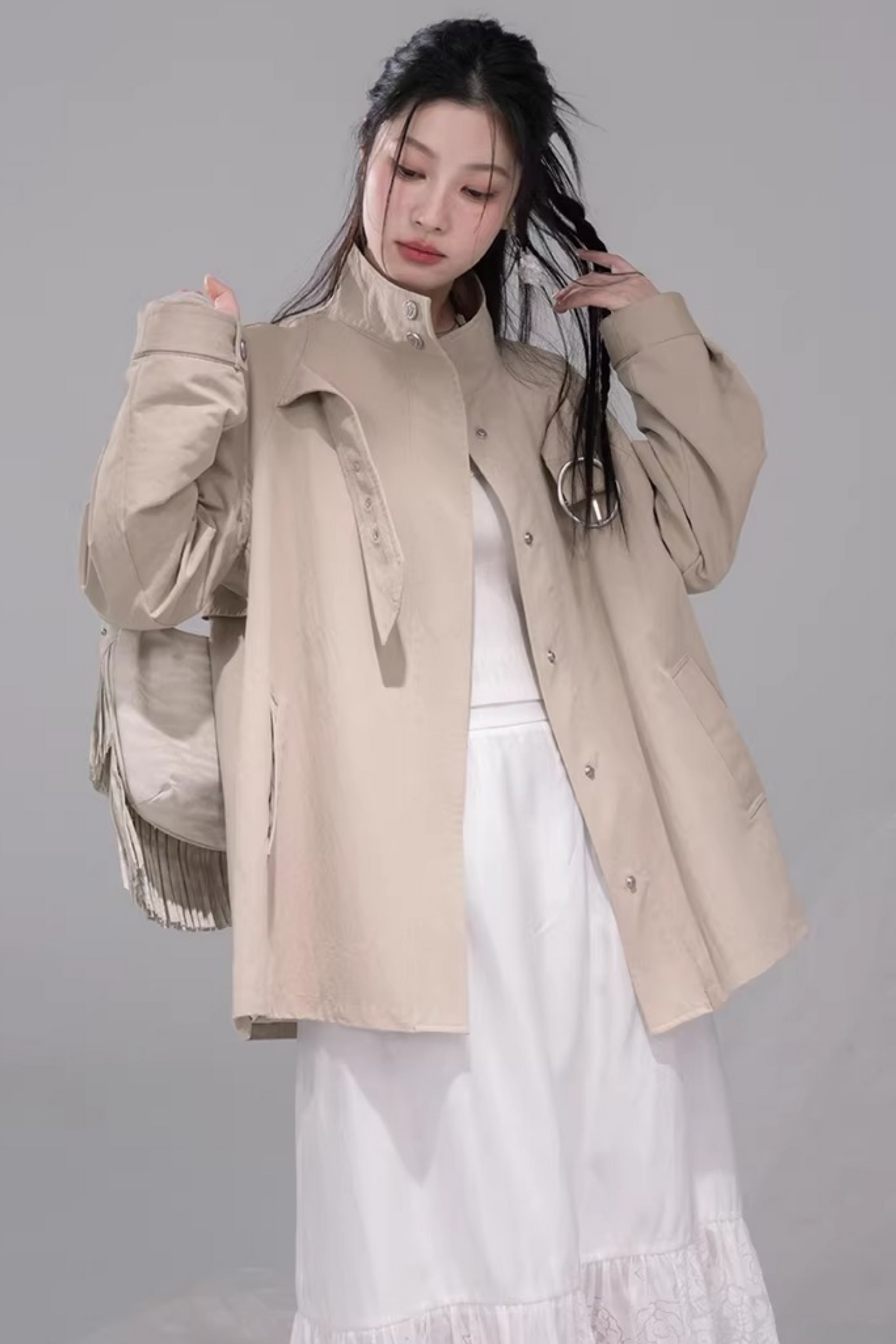 ミルクティーケープトレンチコート