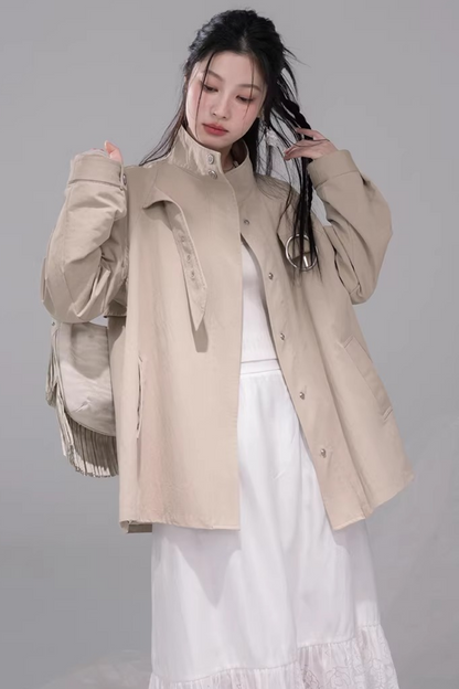 ミルクティーケープトレンチコート