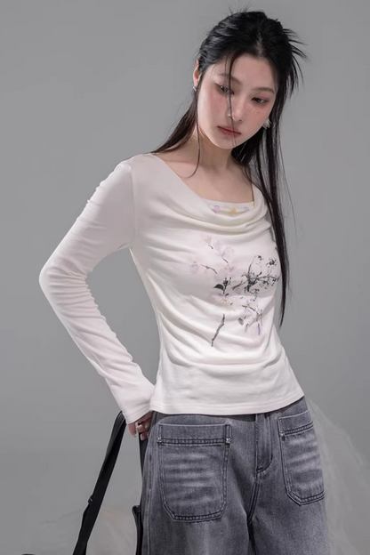 シアースリムトップス+キャミソール