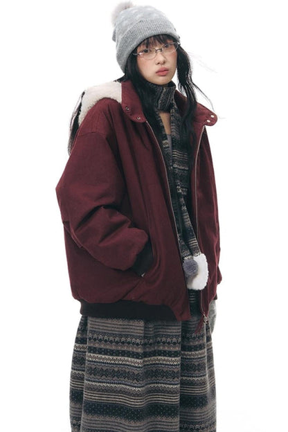 ダークレッドルーズジャケット