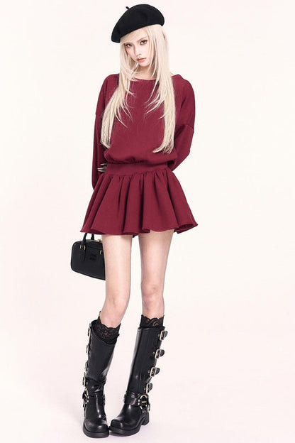 Fleece Waist Cinched Dress