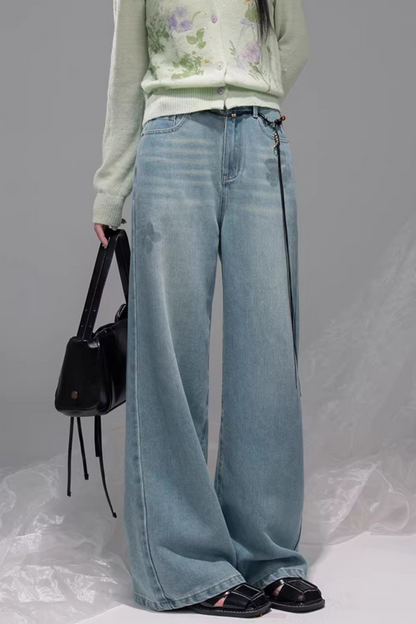 Sea Salt Straight Leg Denim Pants