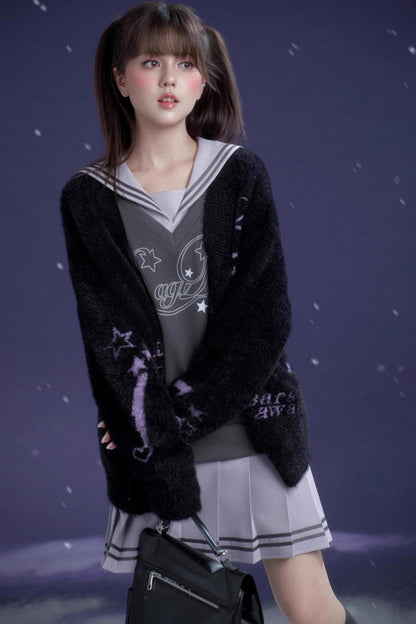 Heart Beat Graffiti Cardigan