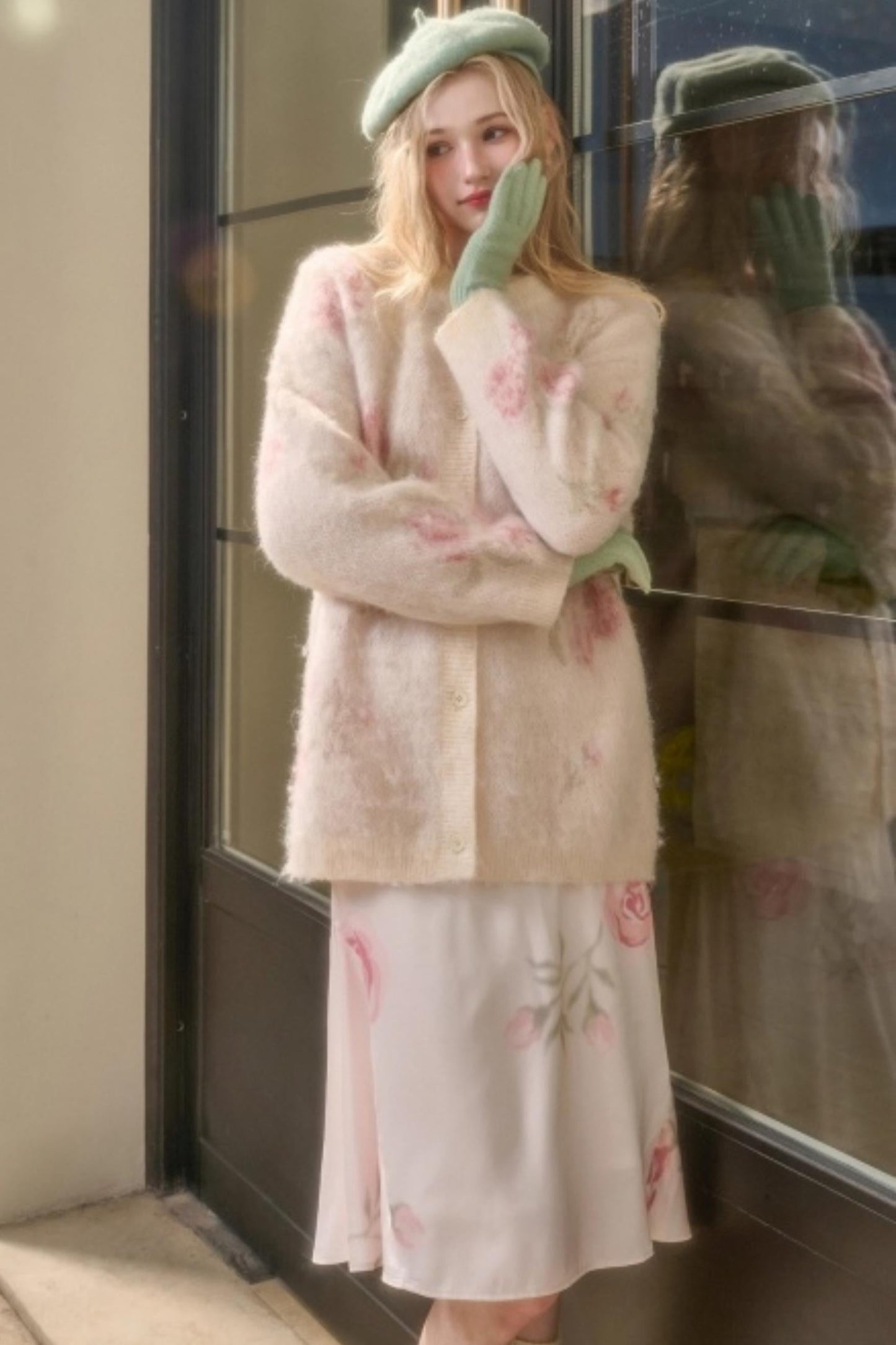 スイートレトロガーリーニットカーディガン