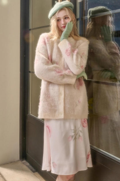 スイートレトロガーリーニットカーディガン