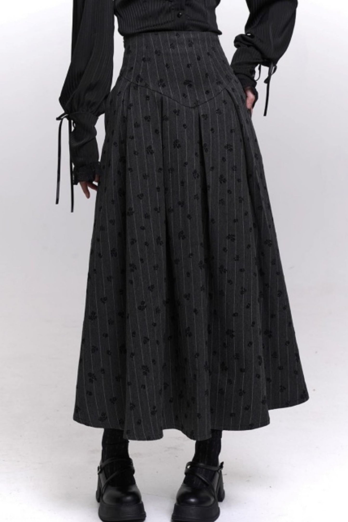 クラシックストライプパターンエーラインスカート