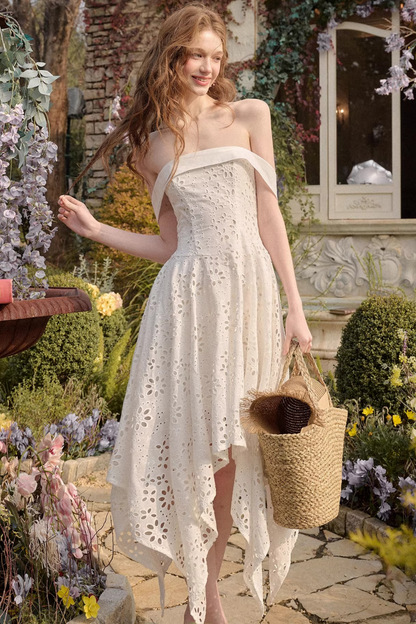 エレガントコットンリボンドレス