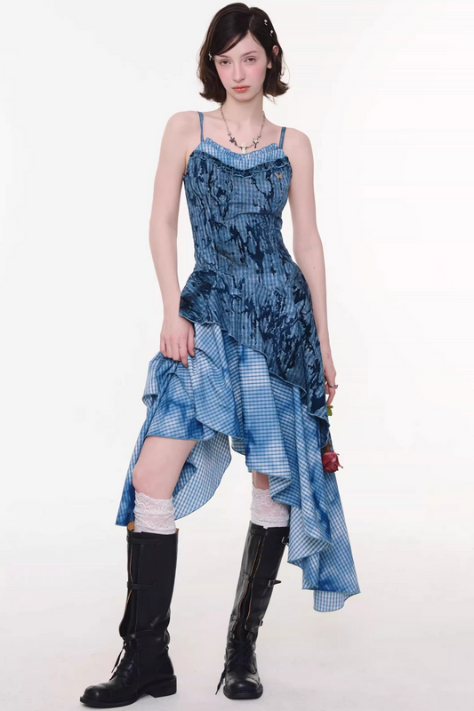 Night Mist Plaid Dress