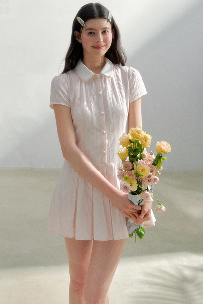 复古学院风衬衫连衣裙