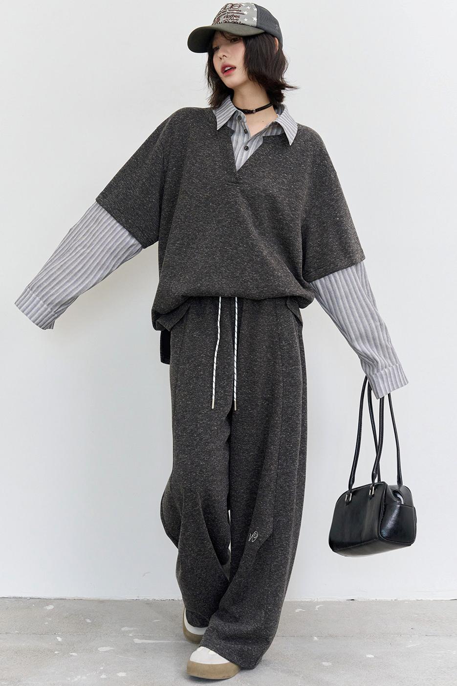 ルーズモードカジュアルロングパンツ