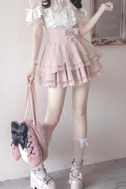 Falda negra y rosa de diseño original