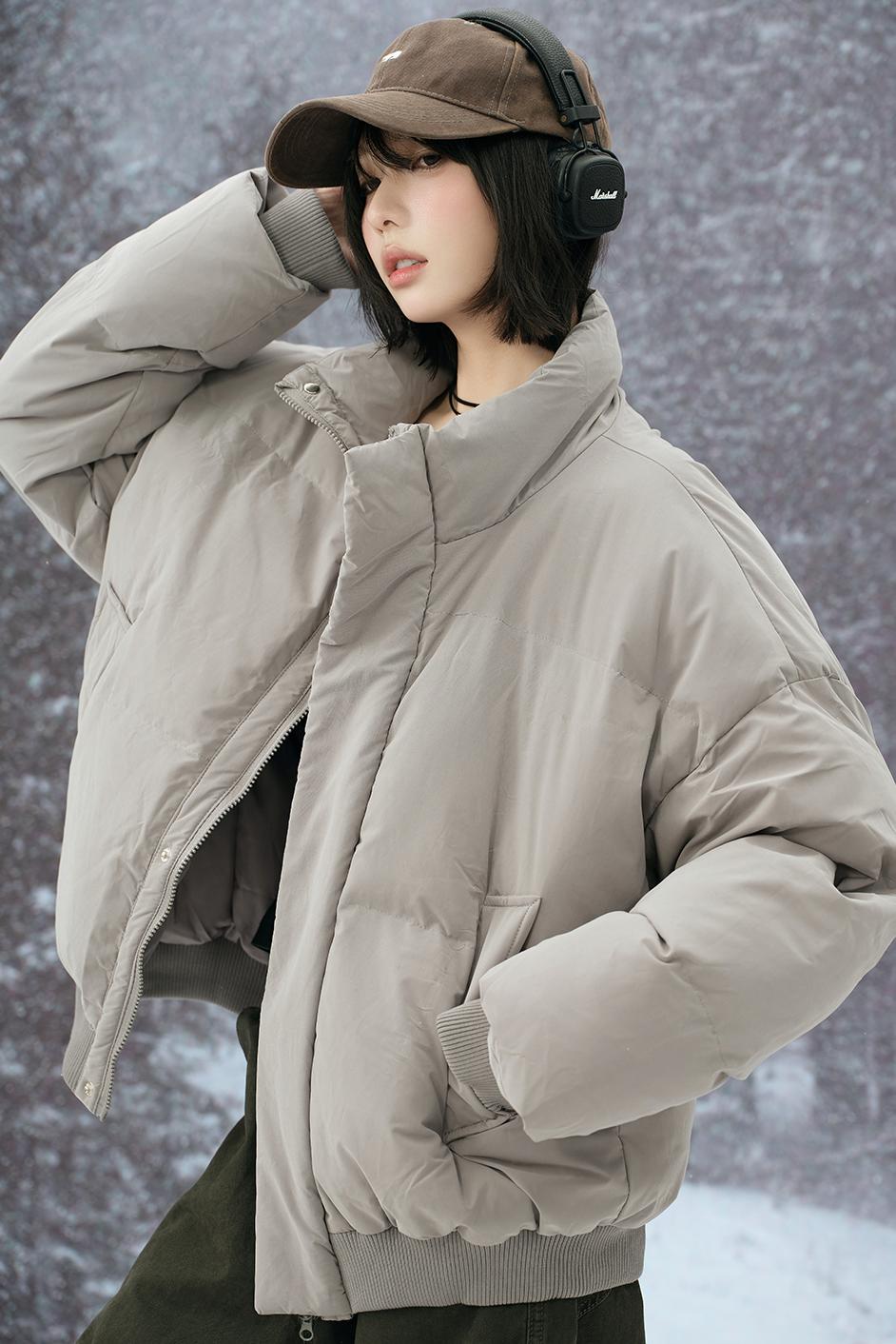Stand collar padded jacket
