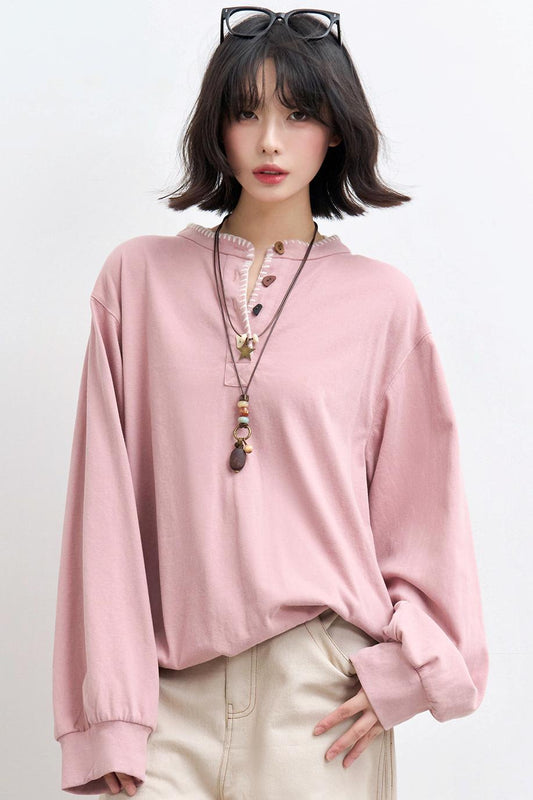 ルーズロングスリーブトップス