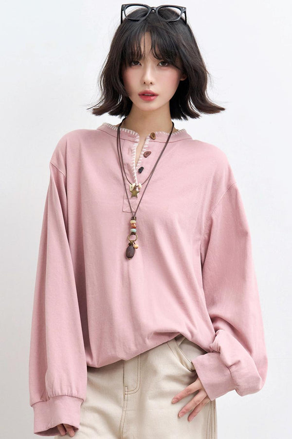 ルーズロングスリーブトップス