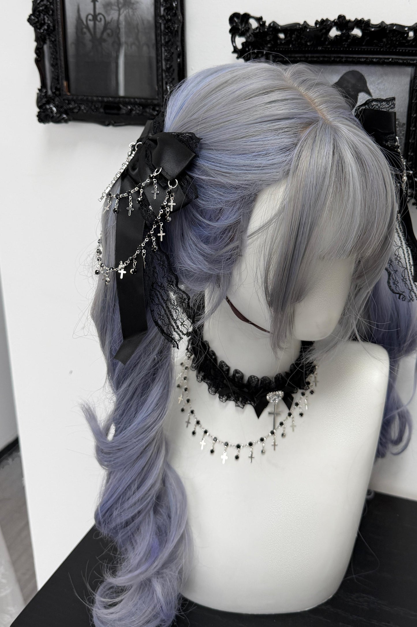 ゴシックレースラインストーンヘアアクセサリー