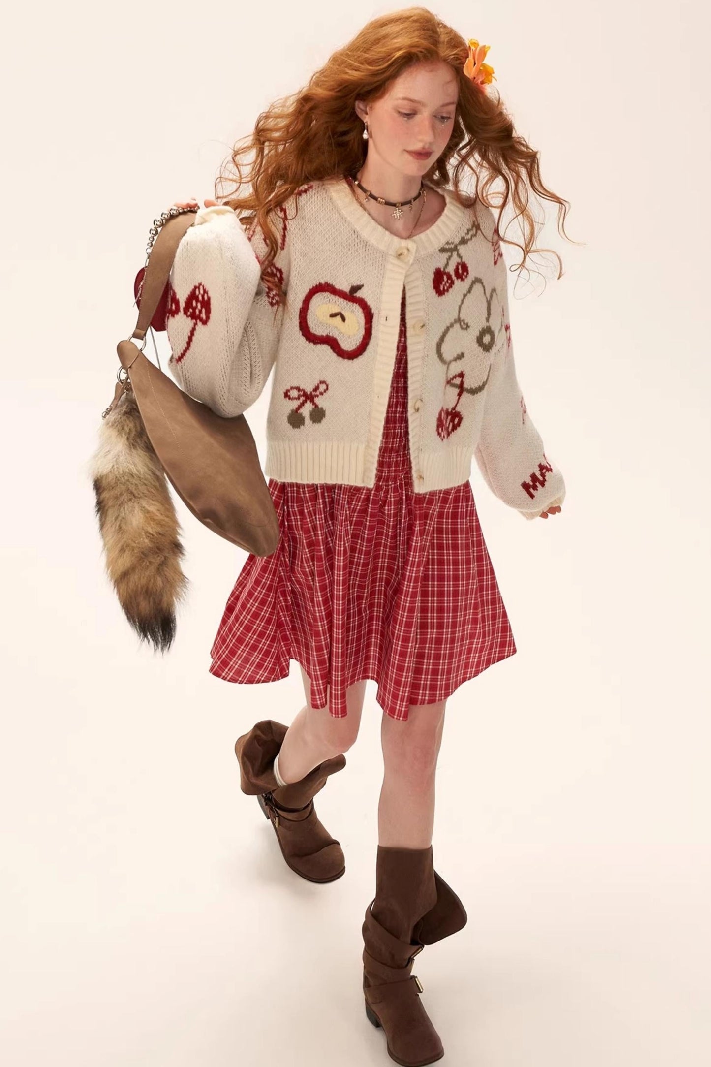 Pony Design Zip Sweater