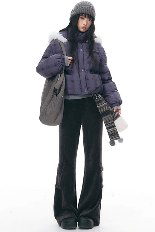 スリムカジュアルフレアパンツ