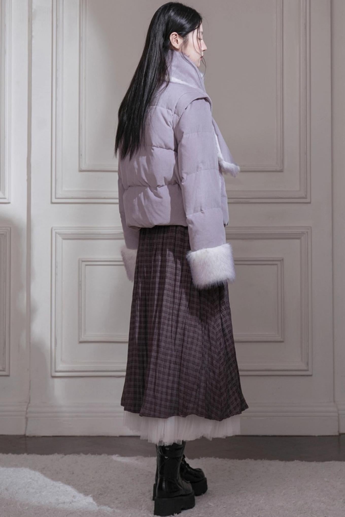 ロマンティックレイヤリングチェックスカート