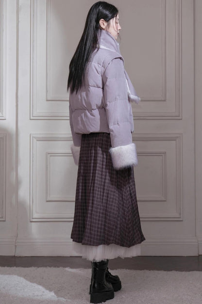 ロマンティックレイヤリングチェックスカート