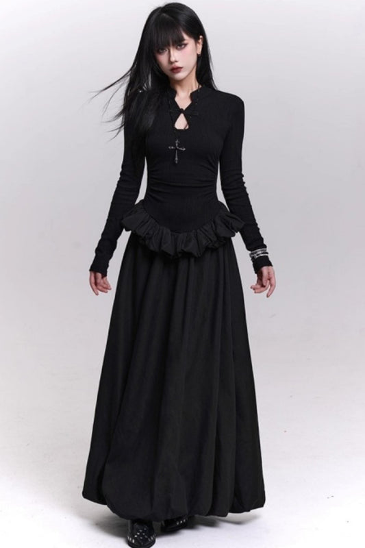 Black Knit Bodycon Dress