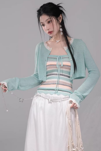 ココナッツブリーズカーディガン+チューブトップ