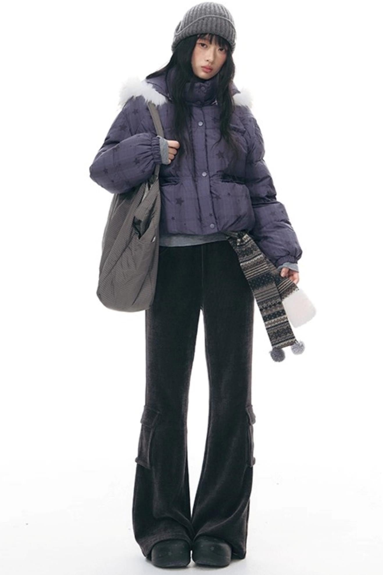 スリムカジュアルフレアパンツ