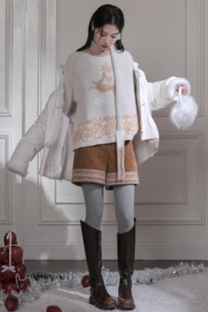 アイランドイミテーショントップス+スカーフ