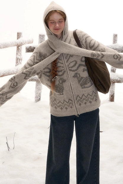 Retro Mode Design Scarf Hat