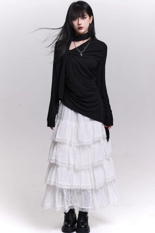 ブラックゴシックロングスリーブトップ