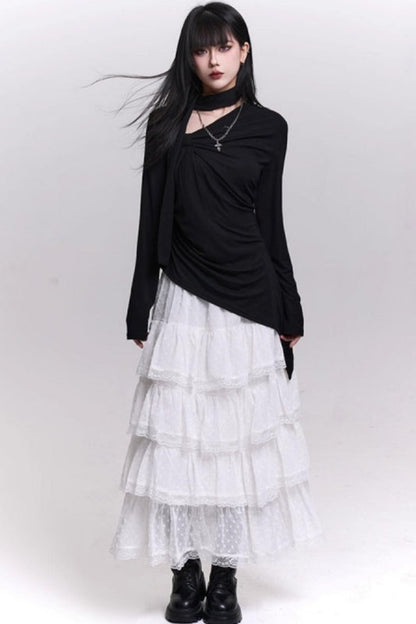 ブラックゴシックロングスリーブトップ