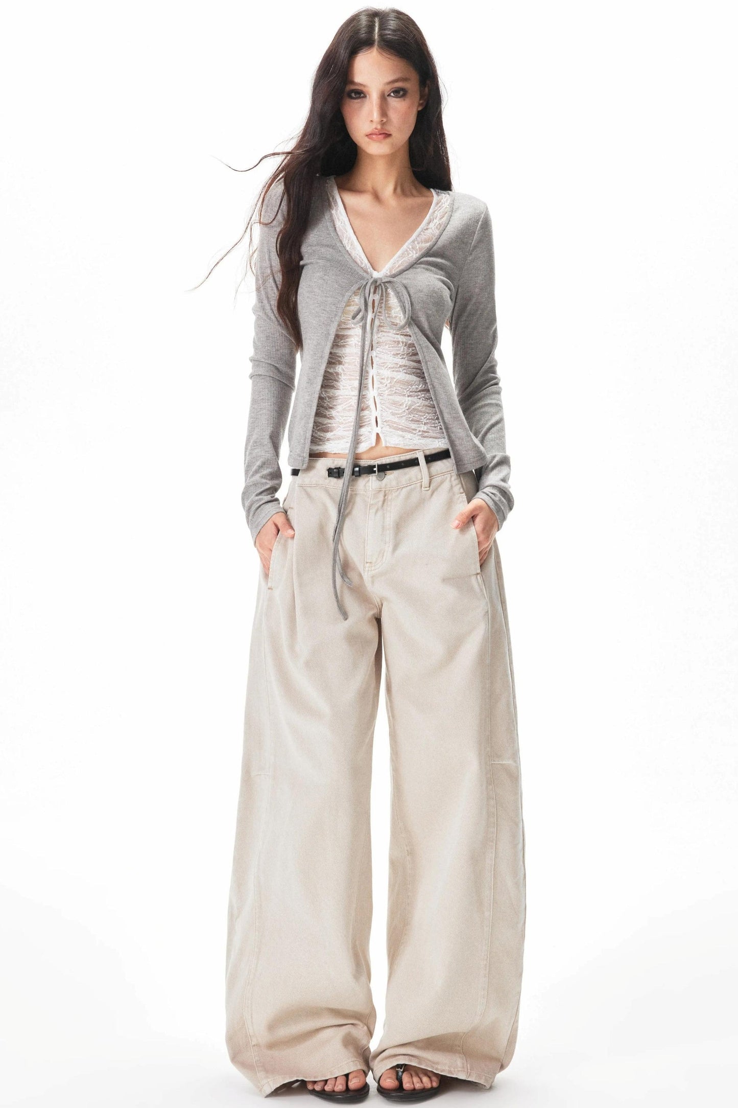 pantalón cargo lavado retro color albaricoque