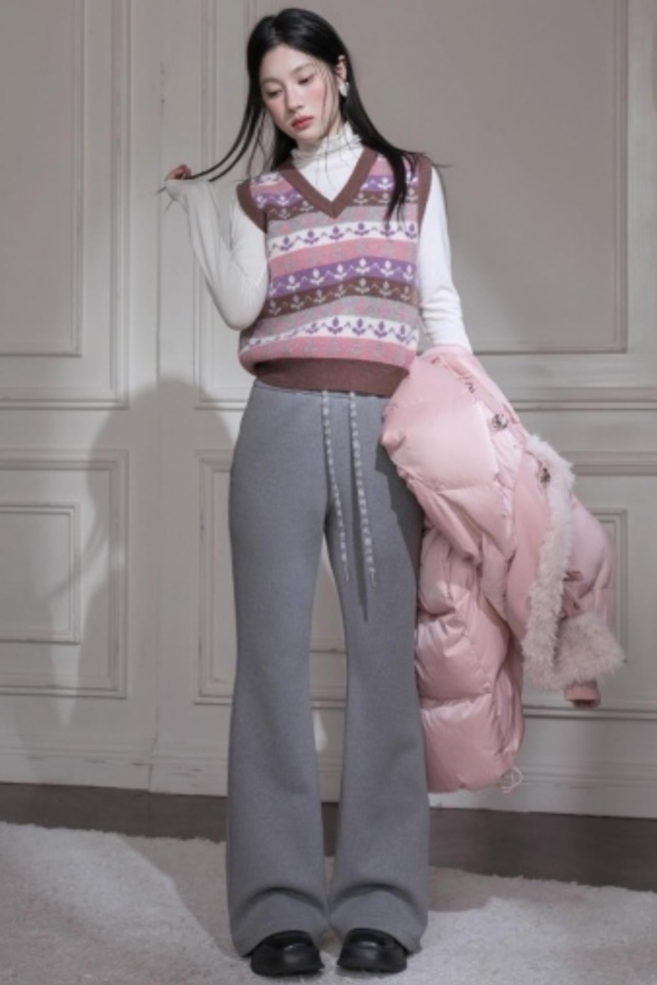 ベルベットスウェットフレアパンツ