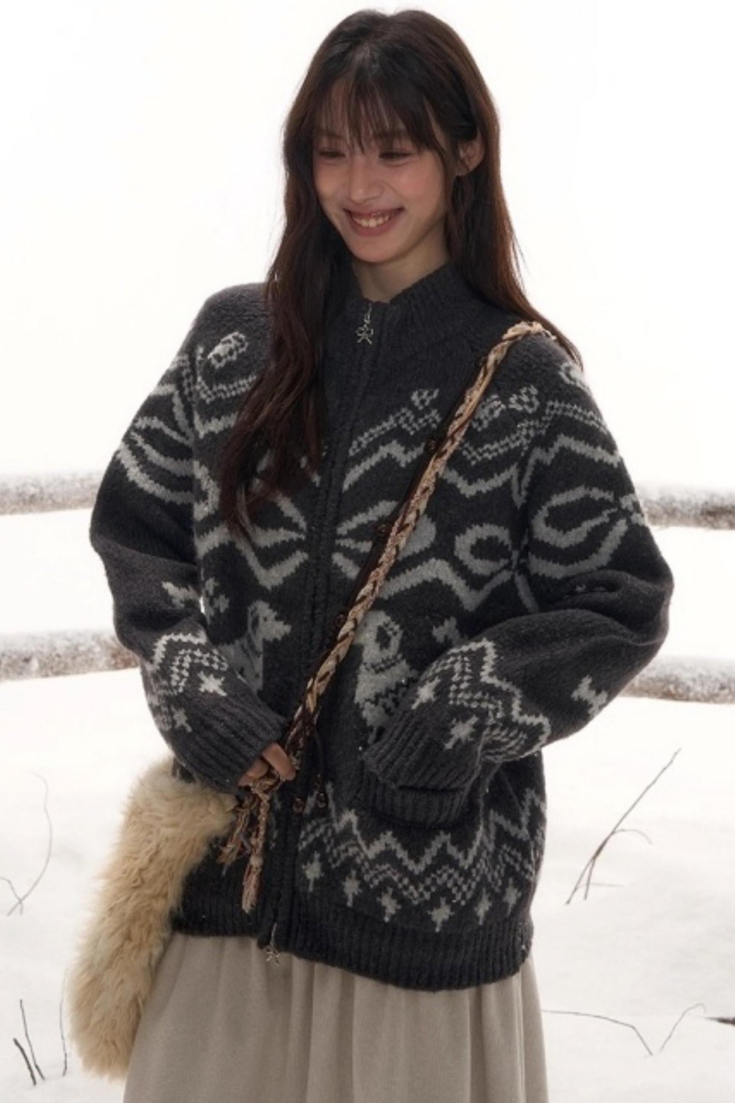 パピージップカーディガン+ハットスカーフ